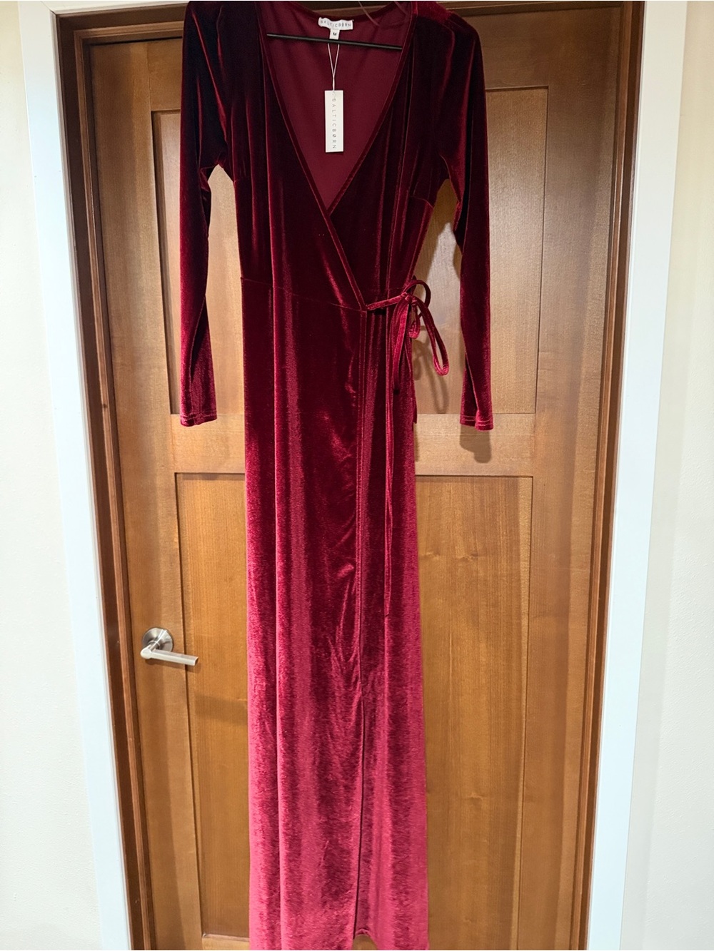 BalticBorn Velvet Red Maxi Dress M NWT - Picture 4 of 13